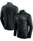 Men's Black Oregon Ducks Depth Chart Camo Jacquard Quarter-Zip Jacket