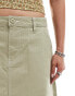 Vans codey long flared utlity skirt in light tan