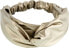 Stirnband Faux Leather Twist, Kunstledereinfassung, Gold