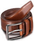 Men's T-Back Traditional Leather Belt Pack of 2