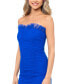 Women's Ruched Ruffled-Neck Sheath Dress