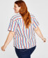 Plus Size Striped Camp Shirt