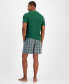 Men's Solid T-Shirt & Woven Plaid Boxer Set, Created for Macys