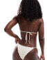 The Frolic ives tie detail crochet tie side bikini bottom in cream