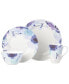 Indigo Watercolor Floral Porcelain 4-Pc. Place Setting, Created for Macy's