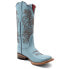 Ferrini Ella Embroidery Square Toe Cowboy Womens Blue Casual Boots 8109325