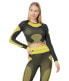 adidas 294340 Women's Truestrength Seamless Long Sleeve Crop Black/Yellow/ XL