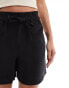 Vero Moda relaxed shorts with tie waist in black