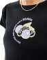 Dickies altoona baby tee with central fruit graphic in black