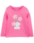 Kid Flower Cotton Blend Graphic Tee XS