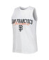 Женская пижама Concepts Sport womens White San Francisco Giants Reel Pinstripe Tank Top and Shorts Sleep Set