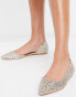 ASOS DESIGN Wide Fit Virtue d'orsay pointed ballet flats in glitter