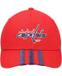 Men's Red Washington Capitals Locker Room Three Stripe Adjustable Hat