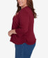 Plus Size Classic Falling Leaves Ruched Sides Top