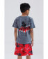 Toddler Boys Spider-Man T-Shirt and French Terry Shorts Outfit Set to (12 Months - 18-20)