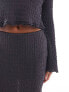 Vero Moda Petite textured jersey maxi skirt co-ord in asphalt grey