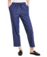 Women's Denim Paper-Bag Waist Ankle Pants