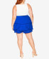 Plus Size Pleat Away Short