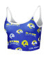 Женский бюстгальтер Concepts Sport womens Royal Los Angeles Rams Breakthrough Allover Knit Lounge Bralette