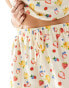 ASOS DESIGN linen short co ord in fruit print