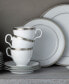 Charlotta Platinum 60 Piece Dinnerware Set, Service for 12