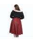 Plus Size Retro Style High Waist Vivien Swing Skirt