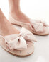 Be Mine Bridal Nelly bow flat shoes in blush