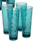 Teal Diamond Acrylic 5-Pc. Drinkware Set