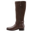 Trotters Larkin T1968-293 Womens Brown Wide Leather Zipper Knee High Boots 6