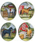 Clover Farm 4-Pc. Canape Plates asst.