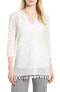 NIC+ZOE 153394 Women's Right on Track Tunic Sweater Petite Paper White Sz. PL