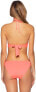 Becca by Rebecca Virtue Women Avery Crochet Scallop Bikini Top, Coral, SM