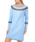 Women's Fair Isle Long-Sleeve Sweater Dress