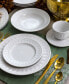 Country Kitchen Solid 20 Piece Porcelain Dinnerware Set, Service for 4