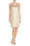 Vince Camuto 194735 Nude Sequin Mesh Sheath Sleeveless Jewel Neck Dress Size 8