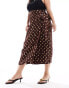 Never Fully Dressed Plus Jaspre gold fleck midi skirt in chocolate