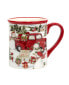 Red Truck Snowman 4 Piece Mug Set