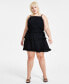 Trendy Plus Size Halter Ruffled Mini Dress, Created for Macy's