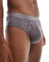 ASOS DESIGN capsule collection rib brief in charcoal