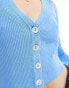 JDY long sleeve v-neck cardigan in blue