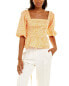 Hutch Peplum Top Women's Orange S