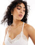 Vero Moda lace back cami top in white