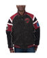 Men's Black Arizona Cardinals Faux Suede Raglan Full-Zip Varsity Jacket