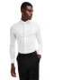 ASOS DESIGN formal skinny fit oxford shirt with double cuff in white