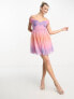 Anaya bardot tulle mini dress in ombre