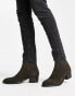 H by Hudson Exclusive Abram Cuban chelsea boots in brown suede