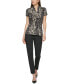 Petite Animal-Print Draped Surplice Blouse, Created for Macy's