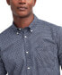 Men's Tailored-Fit Textured Shell-Print Button-Down Shirt