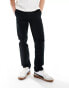 River Island slim fit casual chino trousers in black