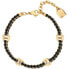 Shiny gold-plated bracelet with black zircons Desideri BEI079